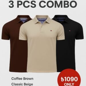 Export Quality Polo Coffee brown Classic beige Jet black