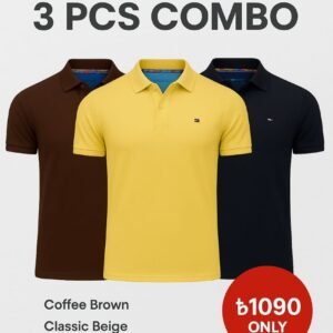 Export Quality Polo Coffee brown Classic yellow Jet black